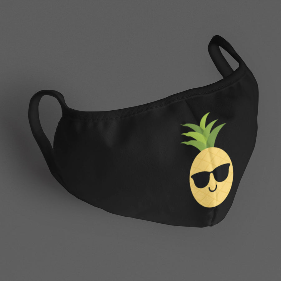 Happy Pineapple Face Mask (Black) - Happy Pineapple Co.