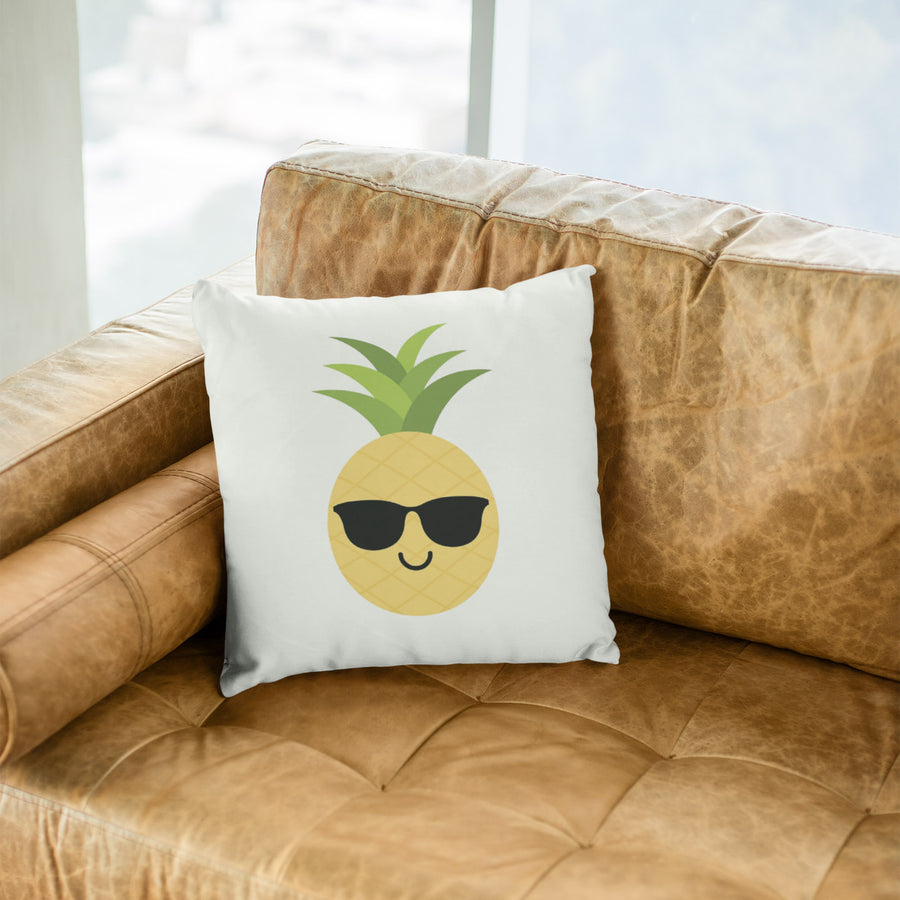 Happy Pineapple Pillow (White) - Happy Pineapple Co.
