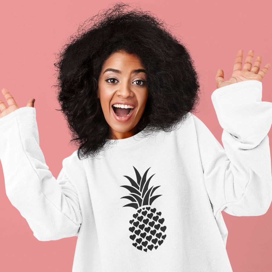Heart of Pineapple Women's Crewneck Sweater - Happy Pineapple Co.
