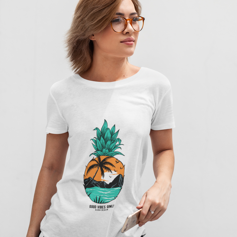 Aloha Beach Women's Tee - Happy Pineapple Co.